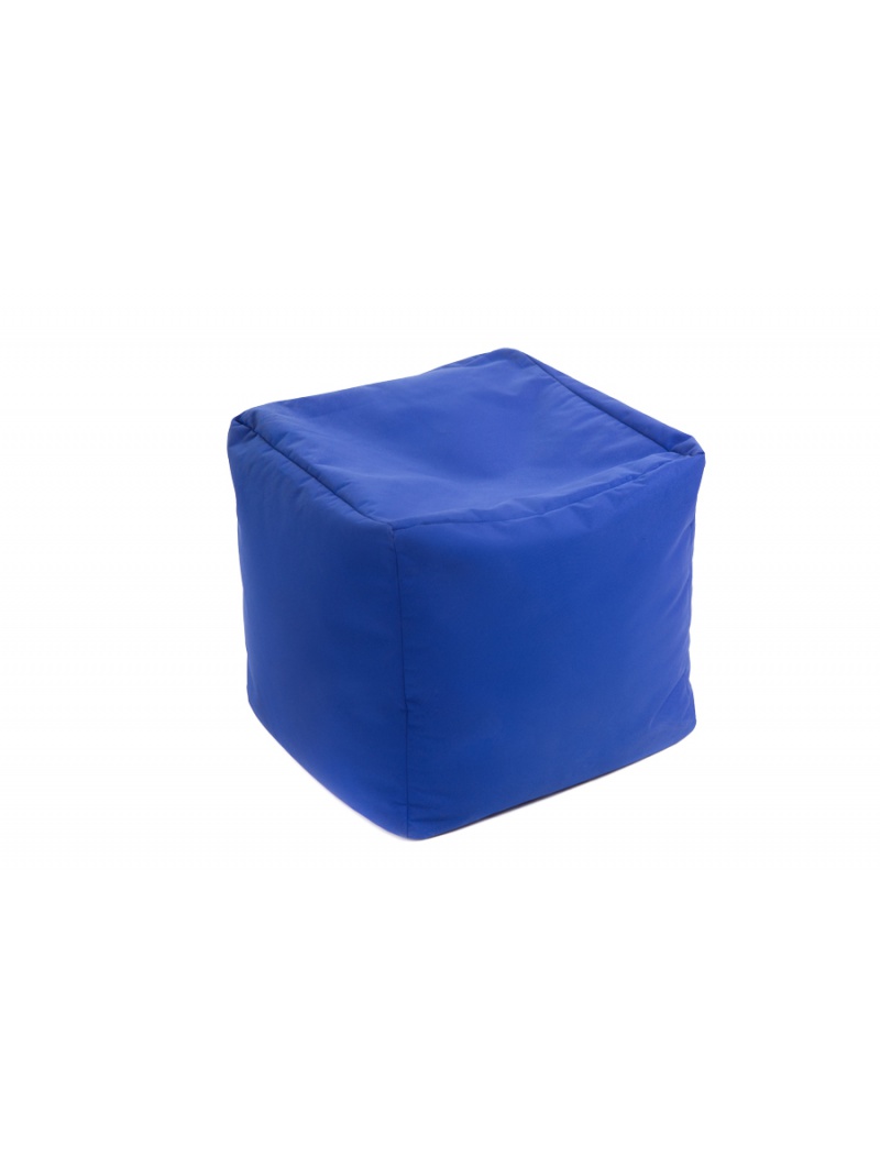 Jumbo bag Pouf Cube repose-pieds Bleu