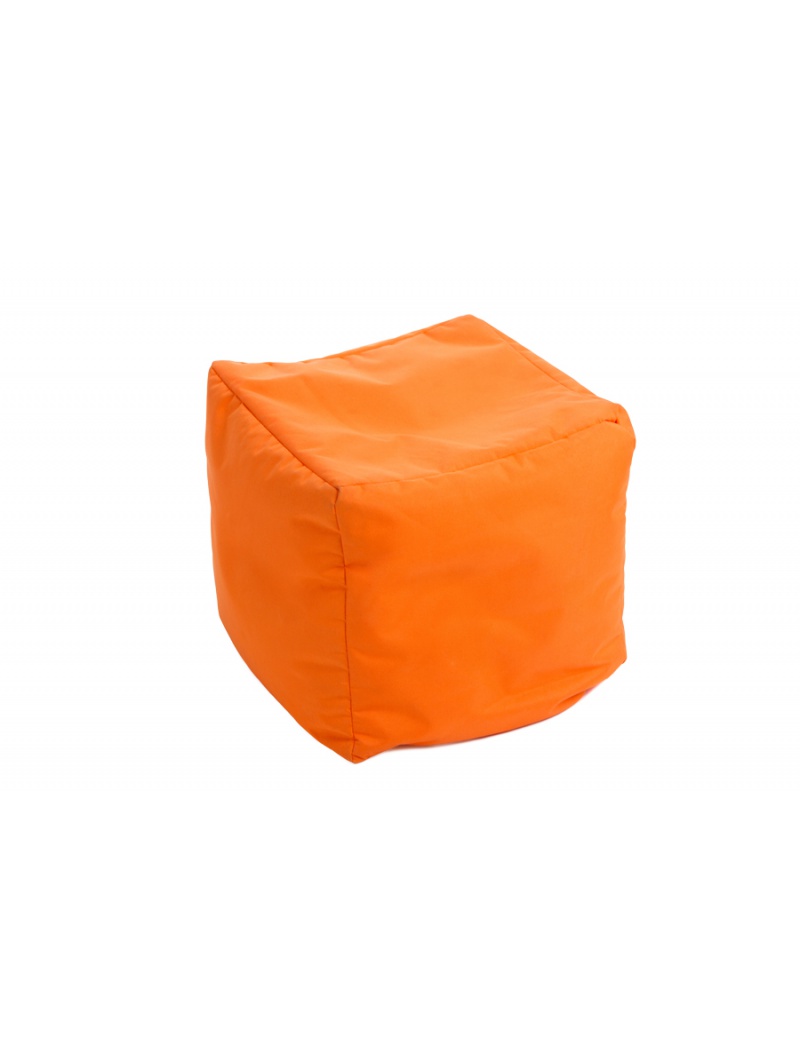 Jumbo bag Pouf Cube repose-pieds Orange