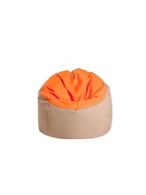 Pouf Bowly Orange / Beige