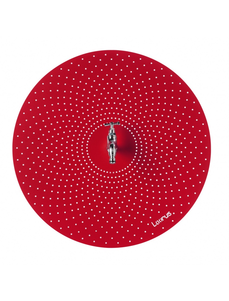 Laorus Rond mural Rouge Ø 50 cm