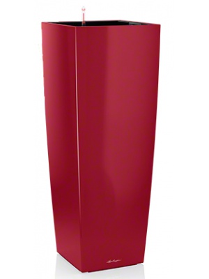 Pot Cubico Alto 40 Rouge Brillant