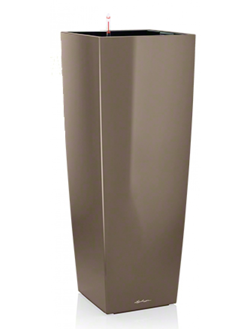 Lechuza Pot Cubico Alto 40 Taupe Brillant