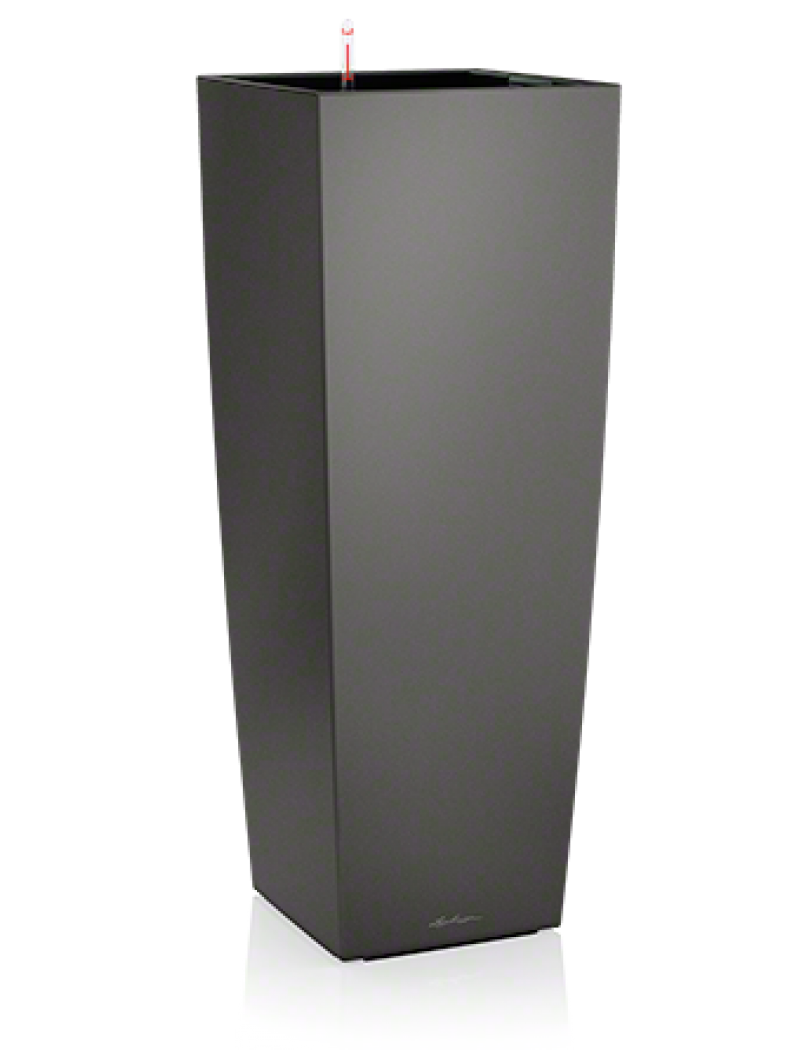 Lechuza Pot Cubico Alto 40 Anthracite métallisé