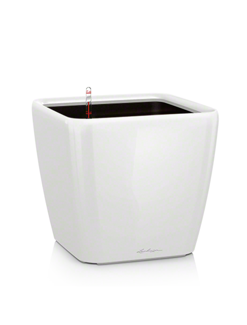 Lechuza Pot QUADRO LS premium Blanc brillant kit complet Ø 21 / 20 cm