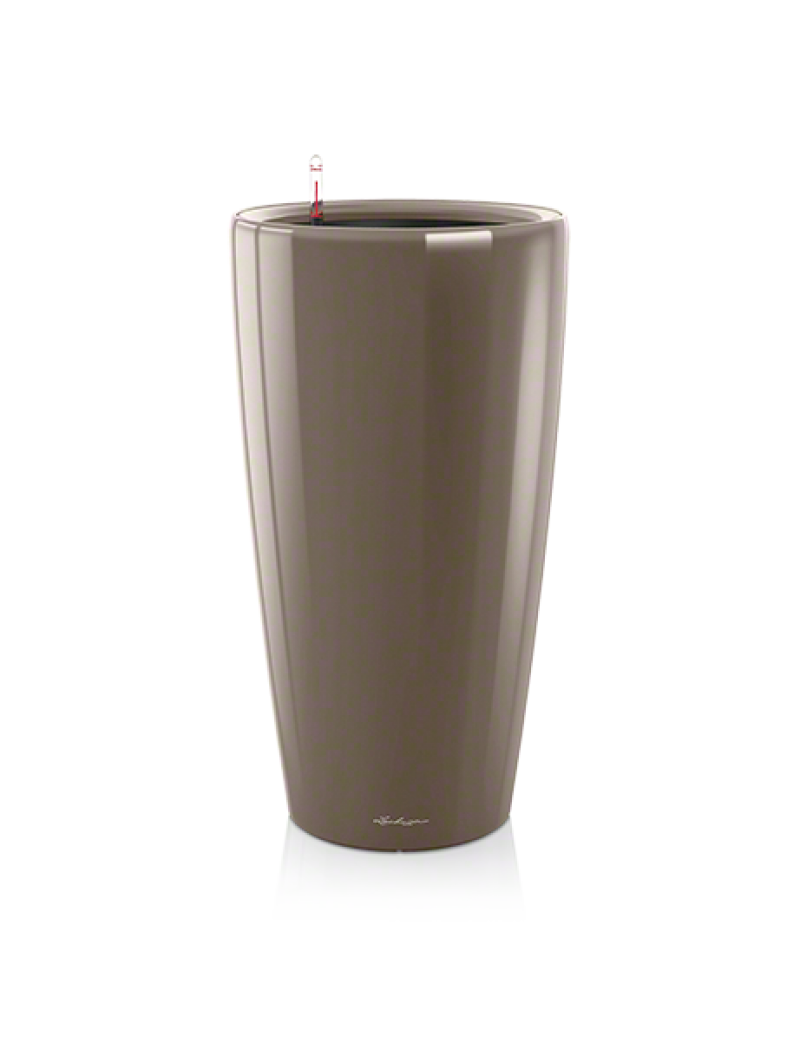 Lechuza Pot Rondo Taupe brillant kit complet Ø 40 x H. 75 cm