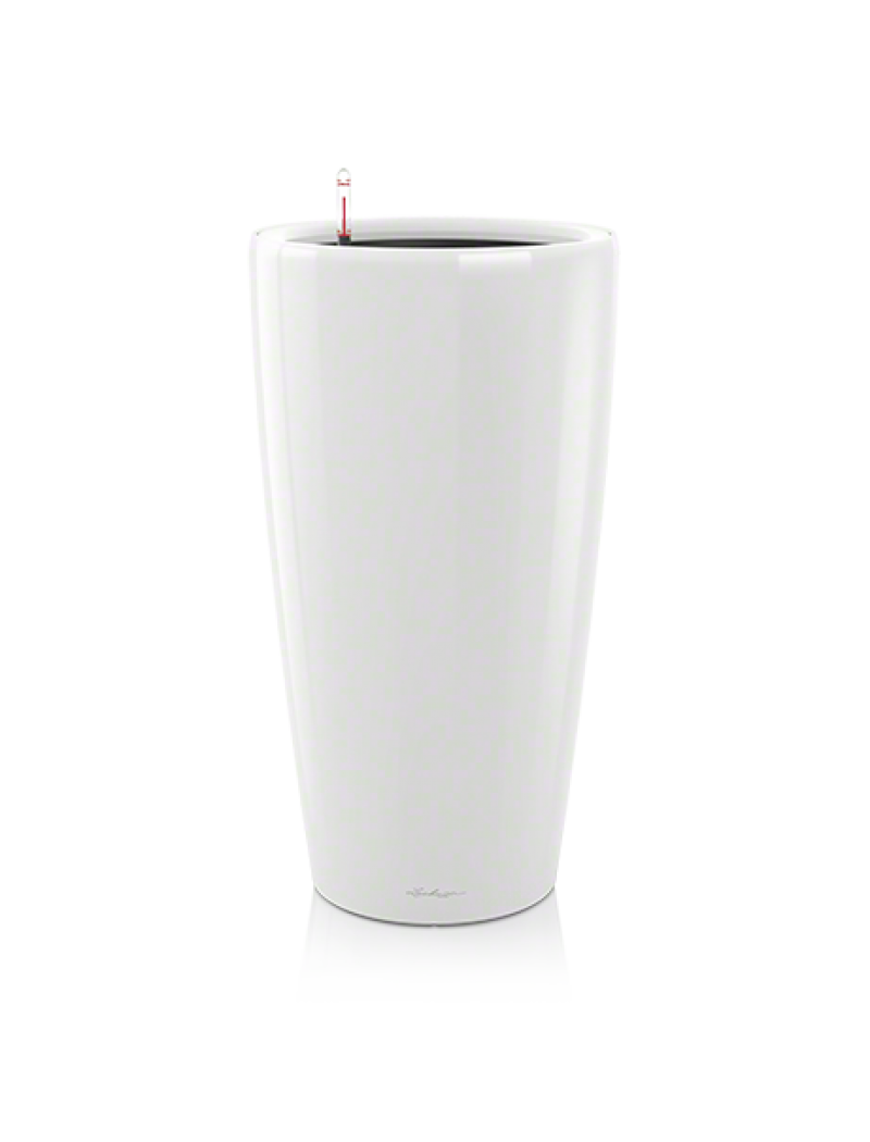 Lechuza Pot Rondo Blanc brillant kit complet Ø 40 x H. 75 cm