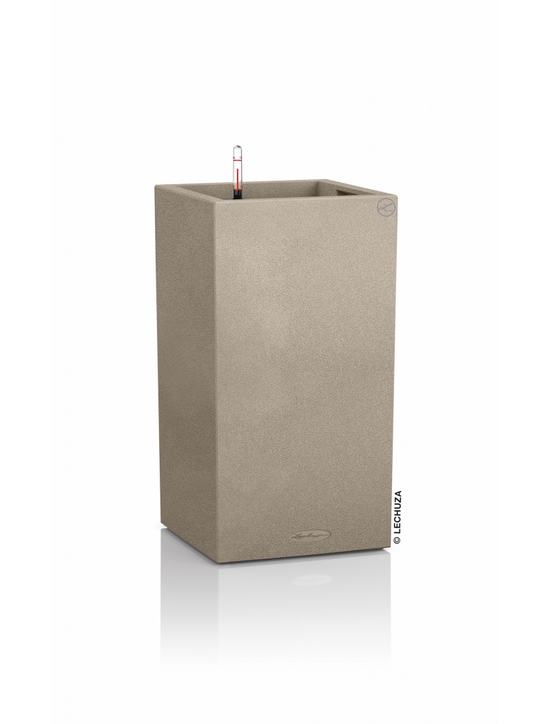 Lechuza Pot Canto Stone colonne Beige sable L.30xl.30xH.56cm