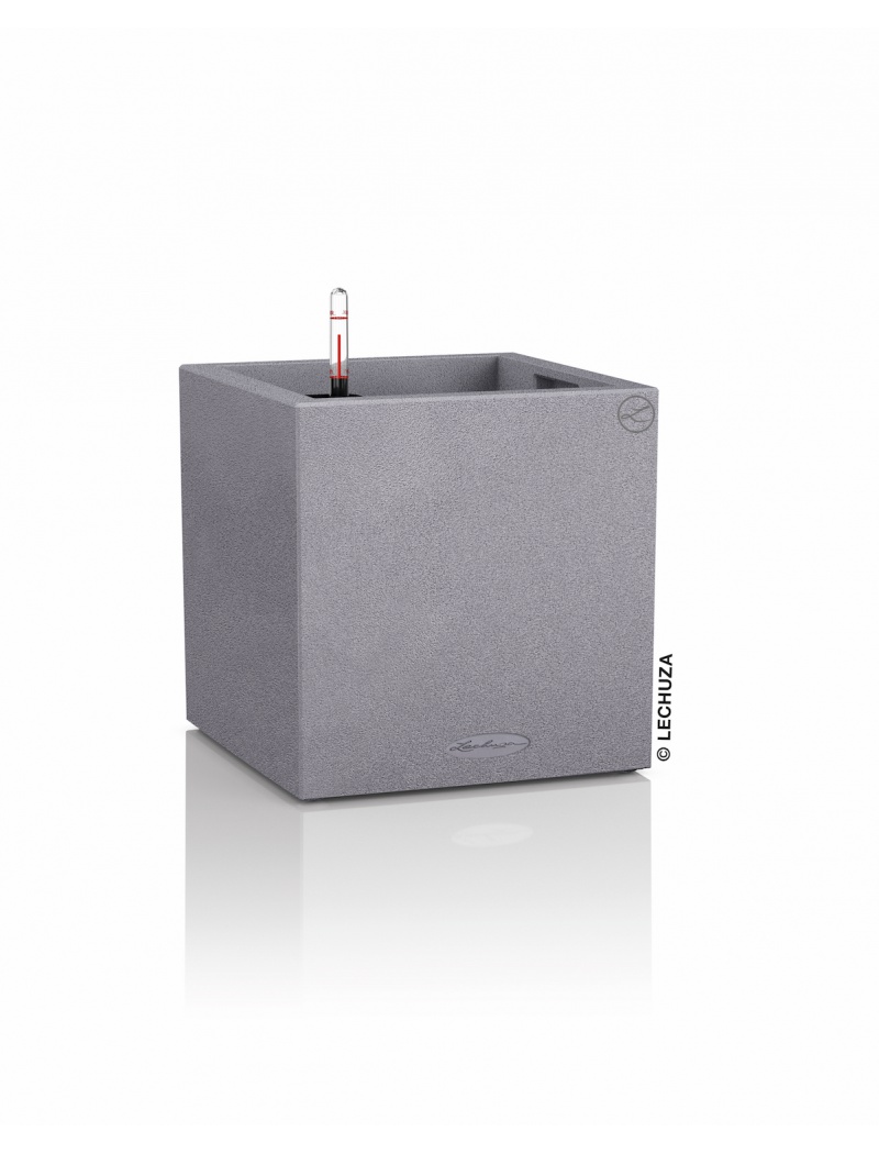 Lechuza Pot Canto Stone Cube Gris pierre
