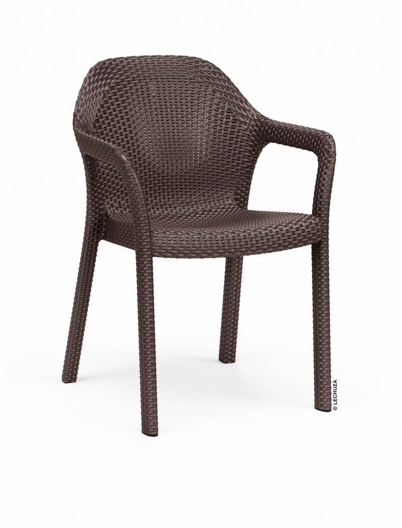 Lechuza Fauteuil de jardin résine tressée Moka