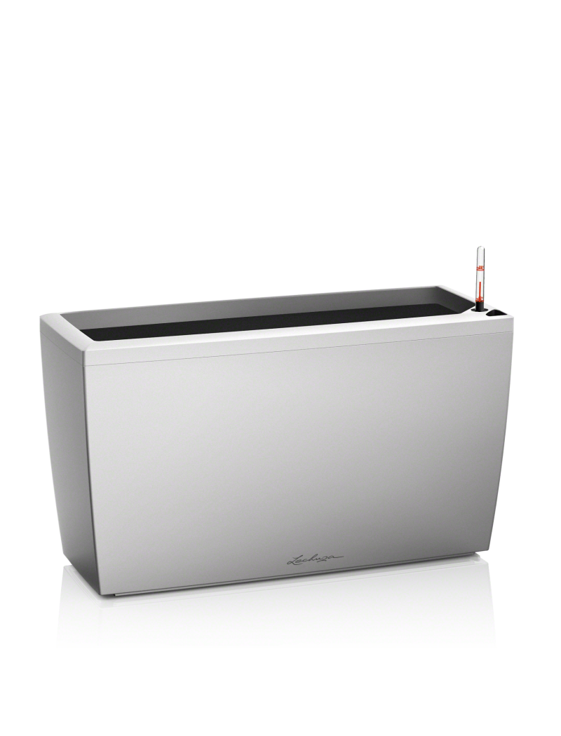 Lechuza Pot Cararo argent avec set d'arrosage