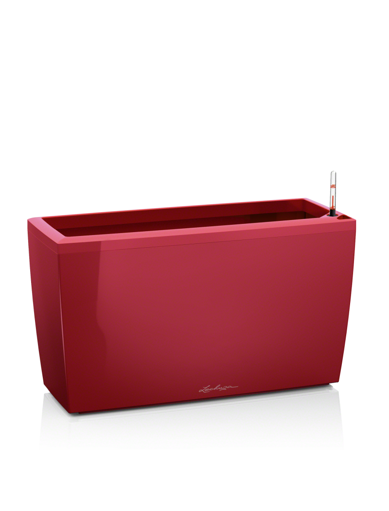 Lechuza Pot Cararo rouge brillant avec set d'arrosage