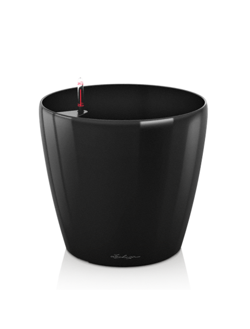 Lechuza Grand pot Classico premium Noir brillant Ø 60 / 56 cm