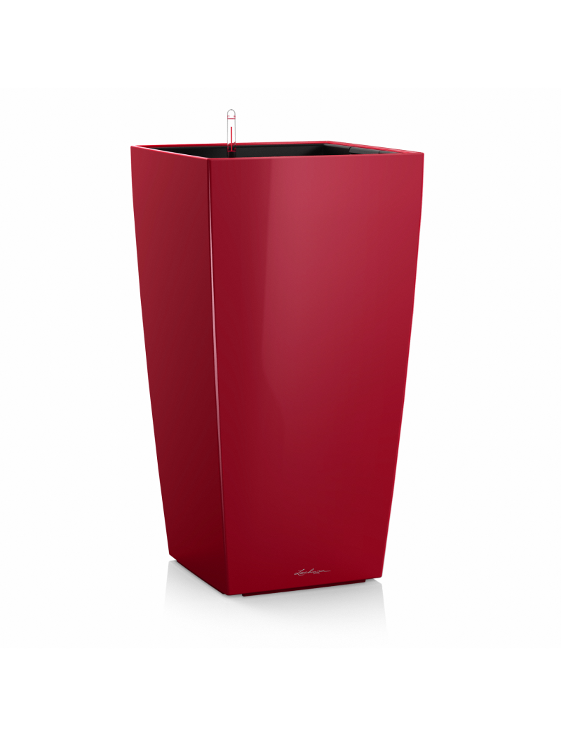 Lechuza Pot Cubico premium Rouge brillant L.22xl.22xH.41cm