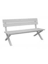 Banc de jardin Crossway aluminium Blanc