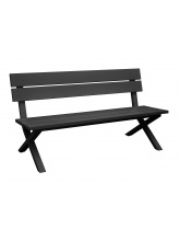 Banc de jardin Crossway aluminium Gris