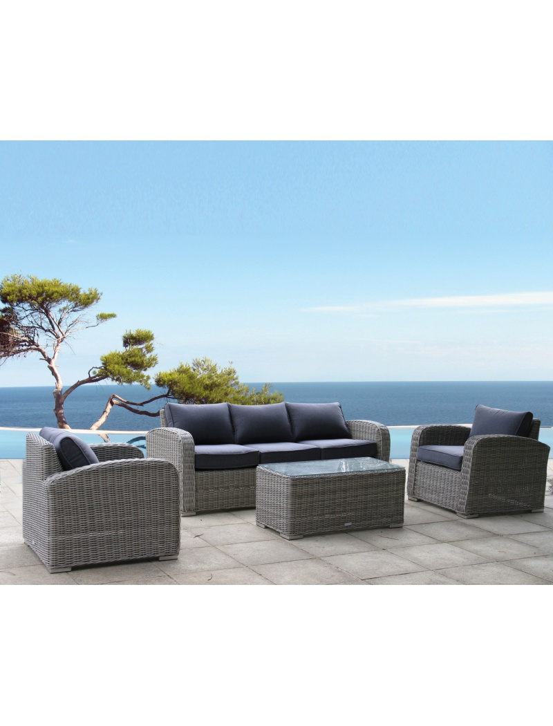 Mobilier de jardin Ozalide en résine tressée : salon bas Bali Mobilier de jardin Ozalide en résine tressée : salon bas Bali
