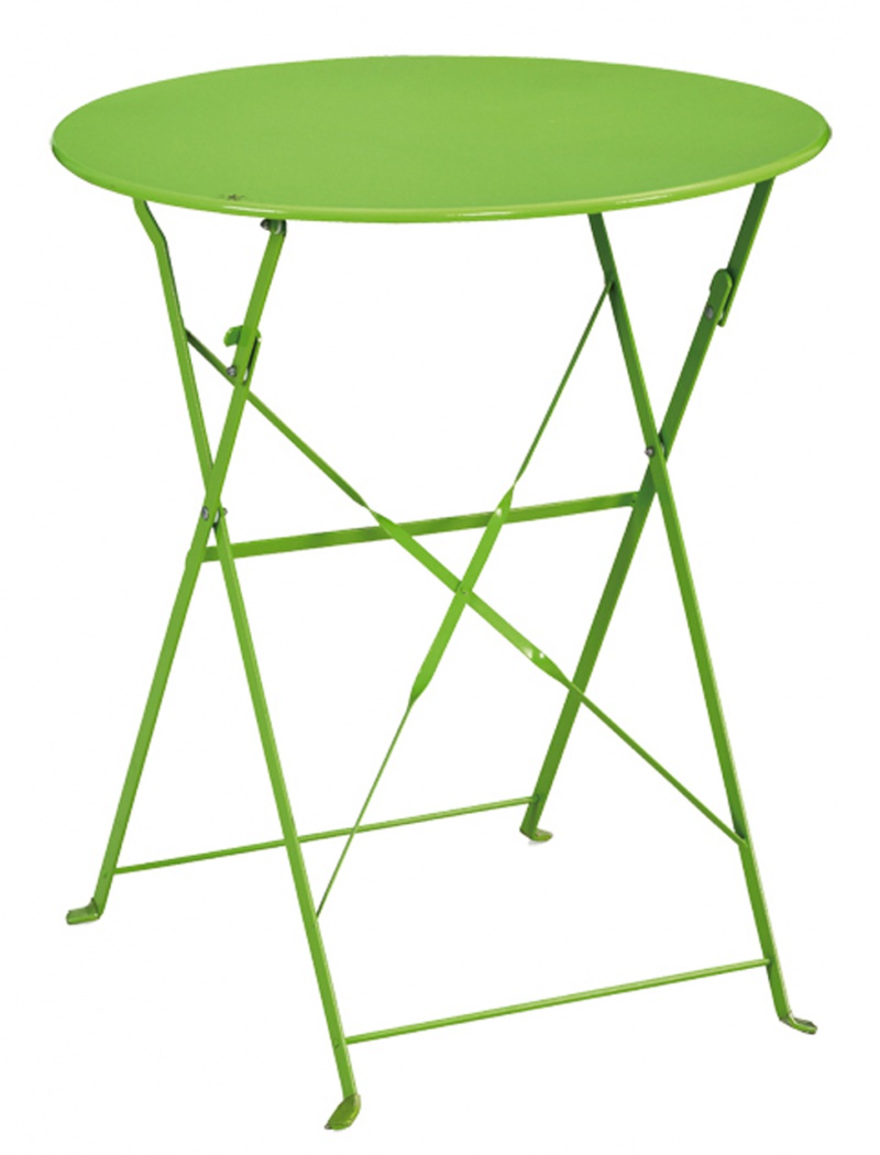 Table de jardin ronde Capri + 2 chaises vertes Ozalide Tables de