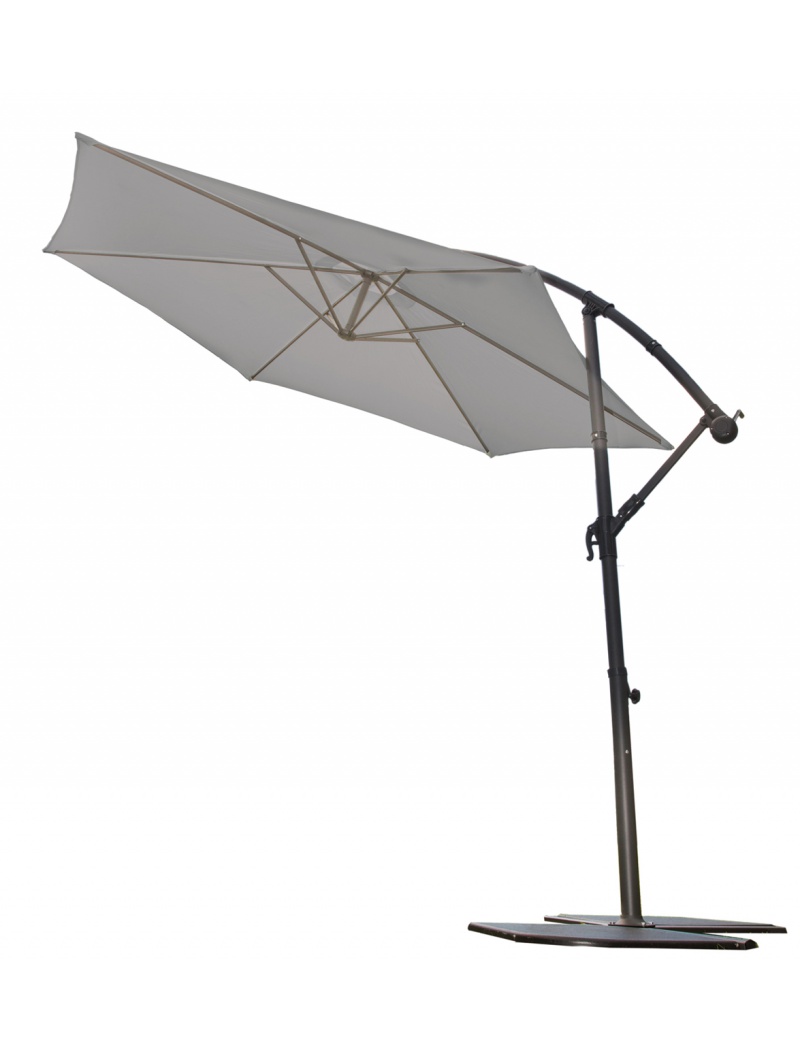 Ozalide Parasol déporté Super King D300 Gris perle