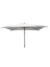 Parasol bois rectangulaire 3x4m Ecru