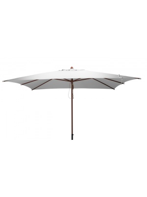 Parasol bois rectangulaire 3x4m Ecru