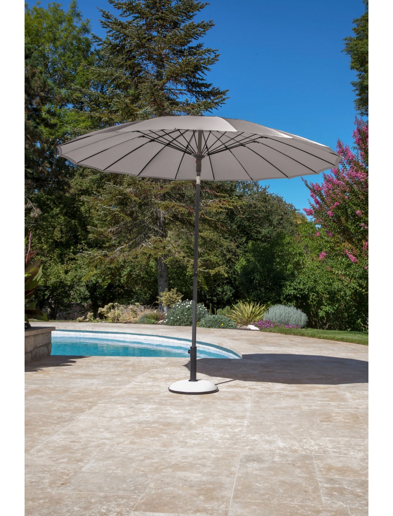 Proloisirs Parasol alu rond 270 Pagoda gris