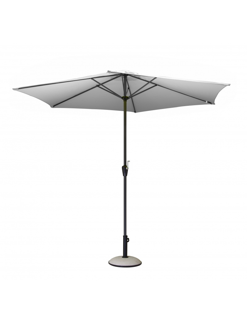 Proloisirs Parasol alu rond 300 Manivelle blanc