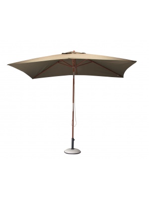 Parasol bois rectangulaire 3x2 taupe