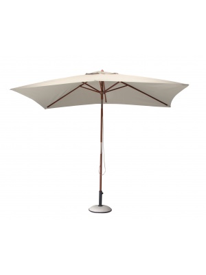 Parasol bois rectangulaire 3x2 écru