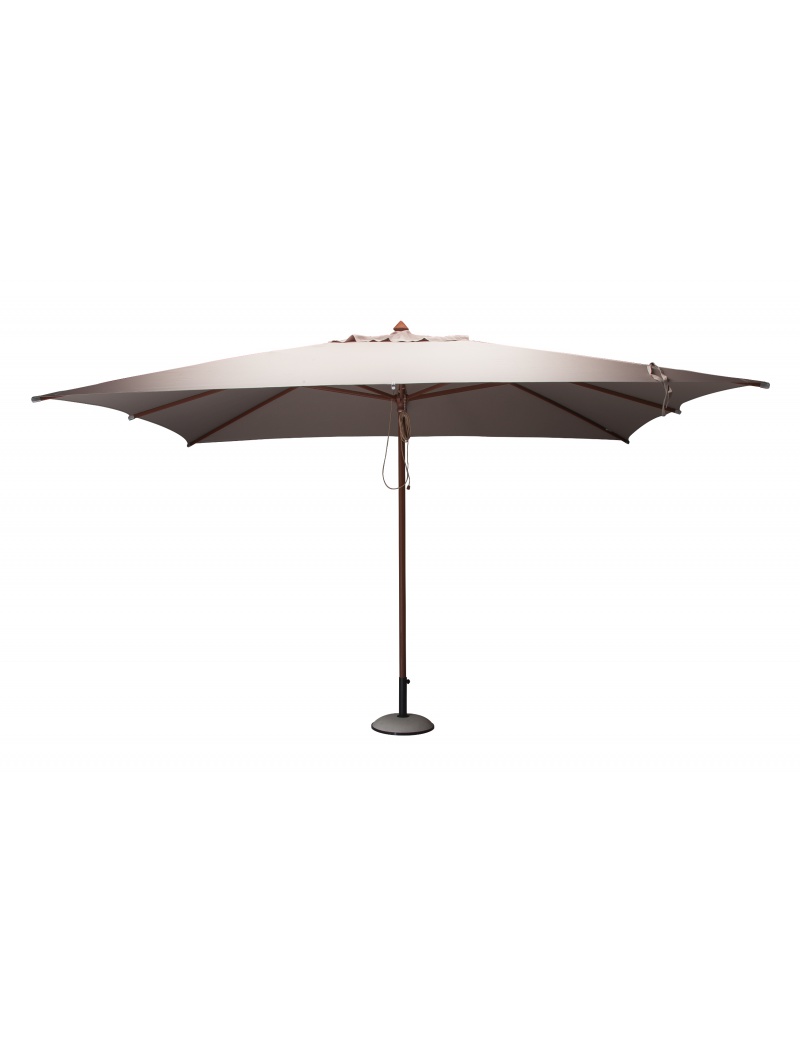 Parasol rectangulaire 3x4m déporté taupe - CALVI