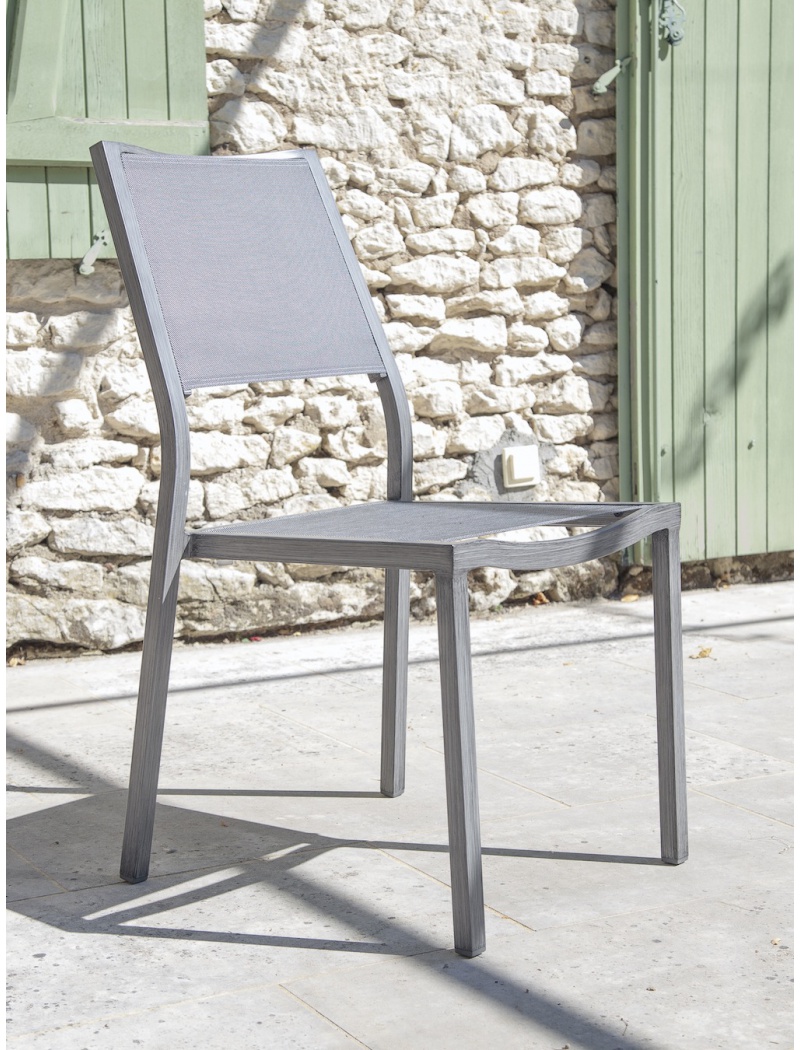 Proloisirs Chaise de jardin Florence Ice Argent