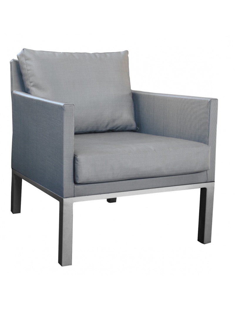 Proloisirs Fauteuil sofa Oslo textilène Gris Argent