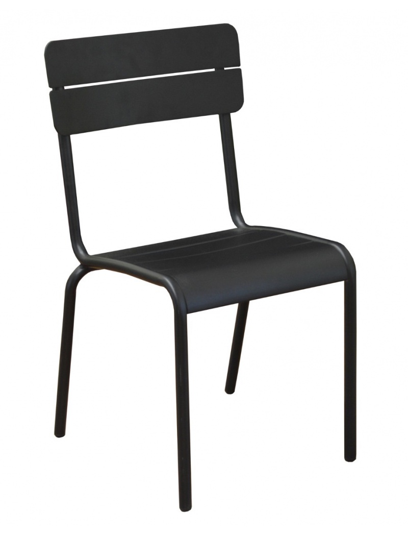 Chaise de jardin Ecole Noir Mat Vendu(e)s par 2