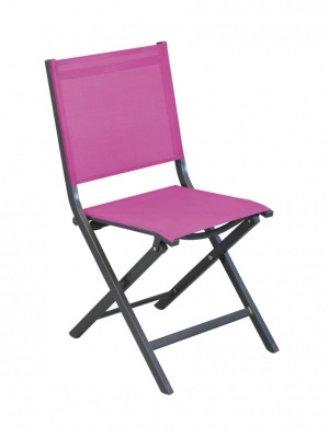Chaise pliante Thema Gris / Framboise