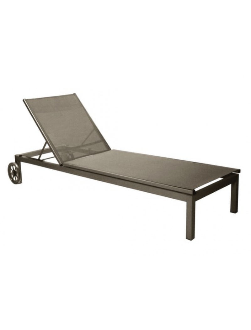 Proloisirs Lit bain de soleil Thema Café avec roues