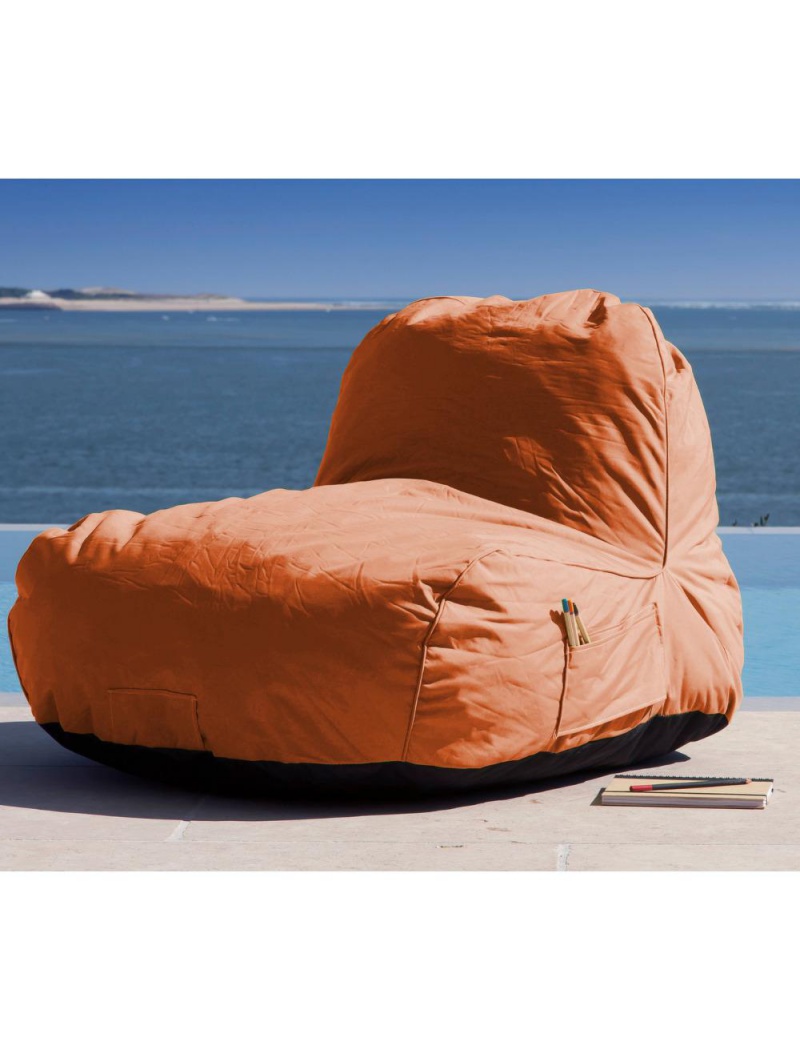 Proloisirs Chaise Pouf MALIBU orange