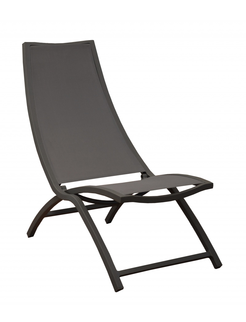 Proloisirs Relax Summer Florence Gris pliant Vendu(e)s par 2