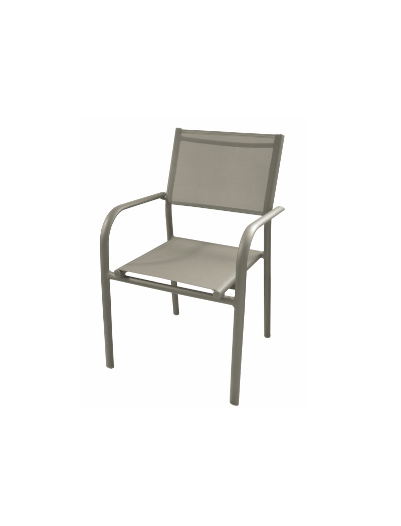 Proloisirs Fauteuil Duca Taupe empilable