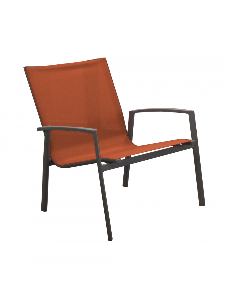 Proloisirs Fauteuil bas Lounge Palma café / paprika