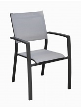 Fauteuil Games empilable Graphite / Perle