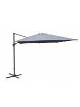 Parasol alu carré déporté 3x3 gris