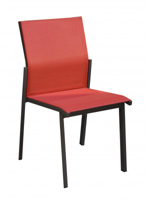 Chaise Delia Graphite / Rouge