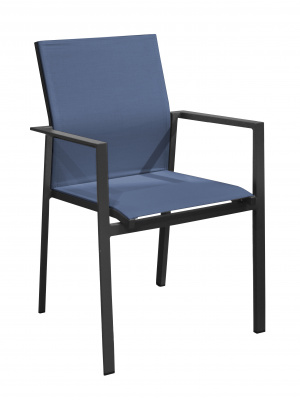 Fauteuil Delia Graphite / Bleu