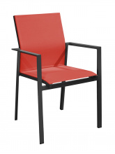 Fauteuil Delia Graphite / Rouge 