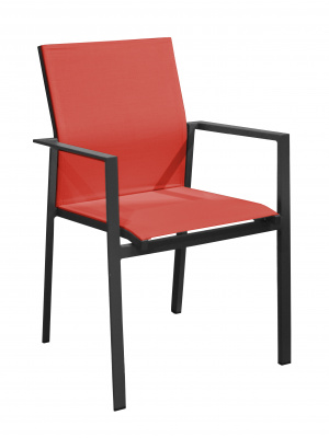 Fauteuil Delia Graphite / Rouge 