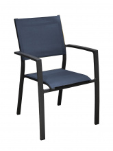 Fauteuil Games empilable Graphite / Bleu