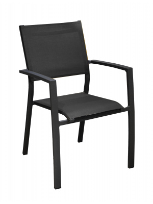 Fauteuil Games empilable Graphite / Noir