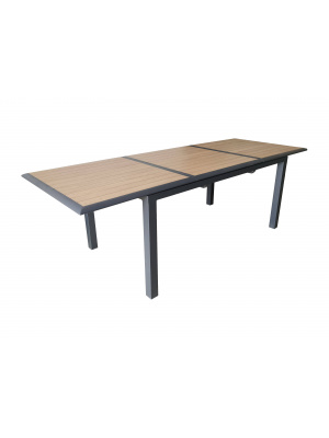 Genova Table 160/240 x 90 - Graphite/Heat Oak 