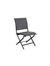 Chaise pliante Elegance Alut/TPEP - Graphite/Perle-Black