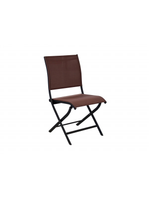 Chaise pliante Elegance Alut/TPEP - Graphite/Perle-Paprika