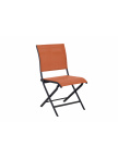 Chaise pliante Elegance Alut/TPEP - Graphite/Paprika
